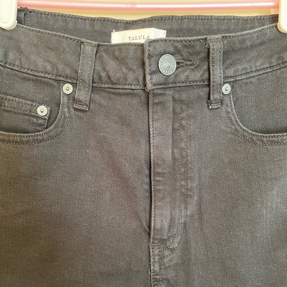 Talula Aritzia Black Jean High-waist Shorts- 26 - Picture 4 of 4